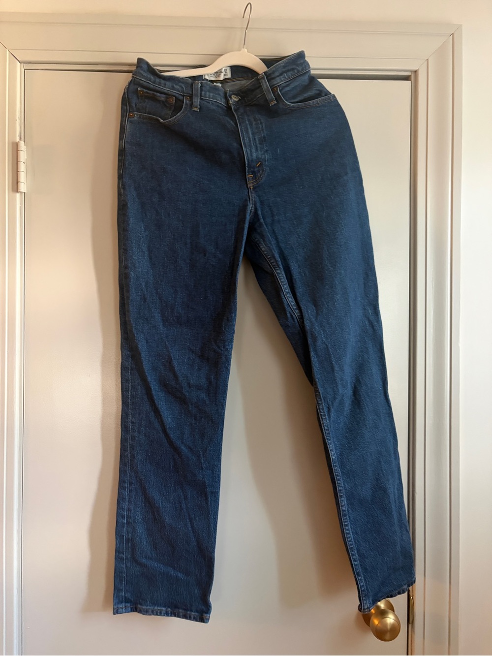 Abercrombie & Fitch women’s Straight Jeans in Dark Blue